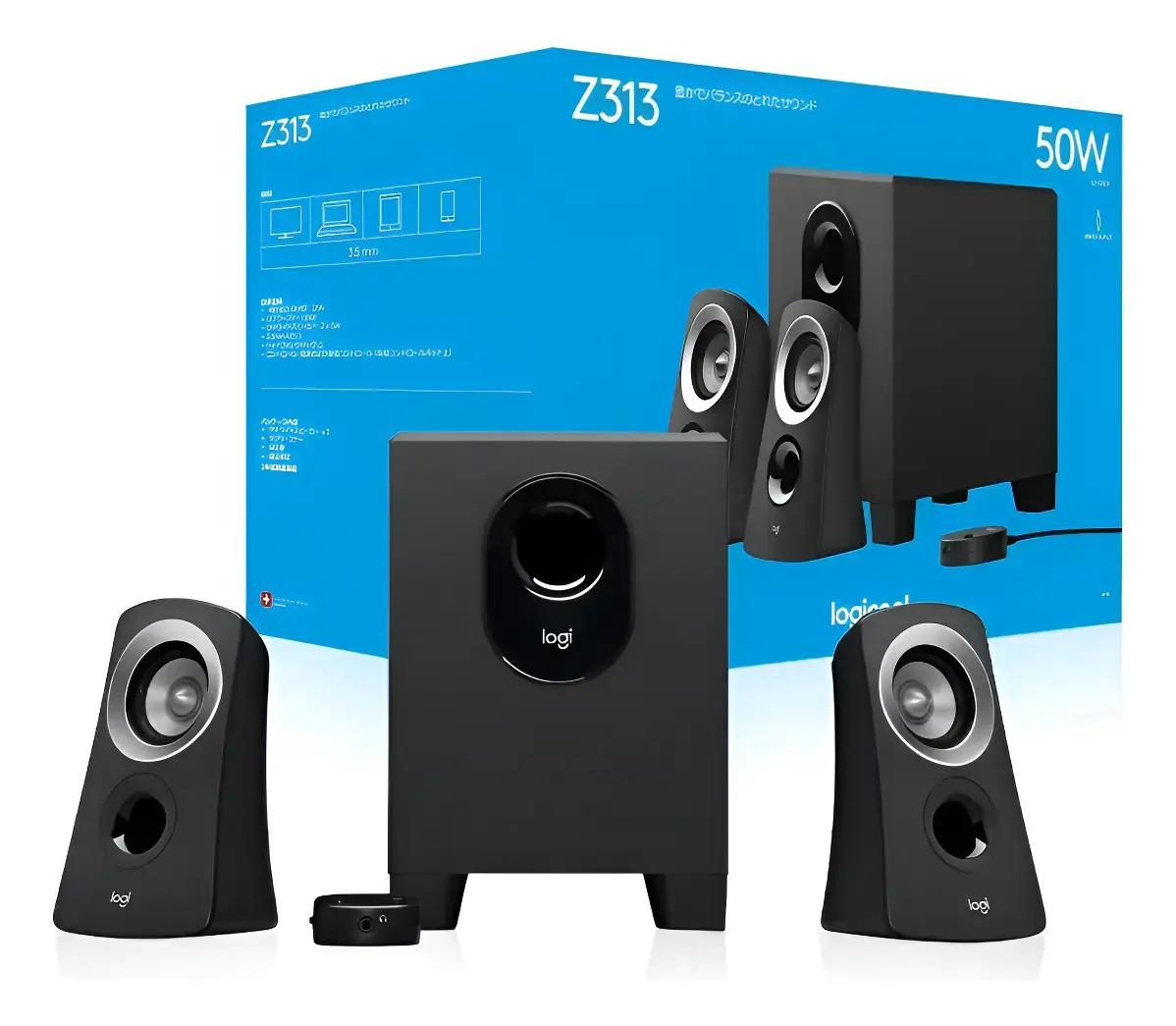 Parlante Logitech 2.1 Z313 Negro - Audio Gamer - Imagen 1 Parlante Logitech 2.1 Z313 Negro - Audio Gamer - Imagen 1