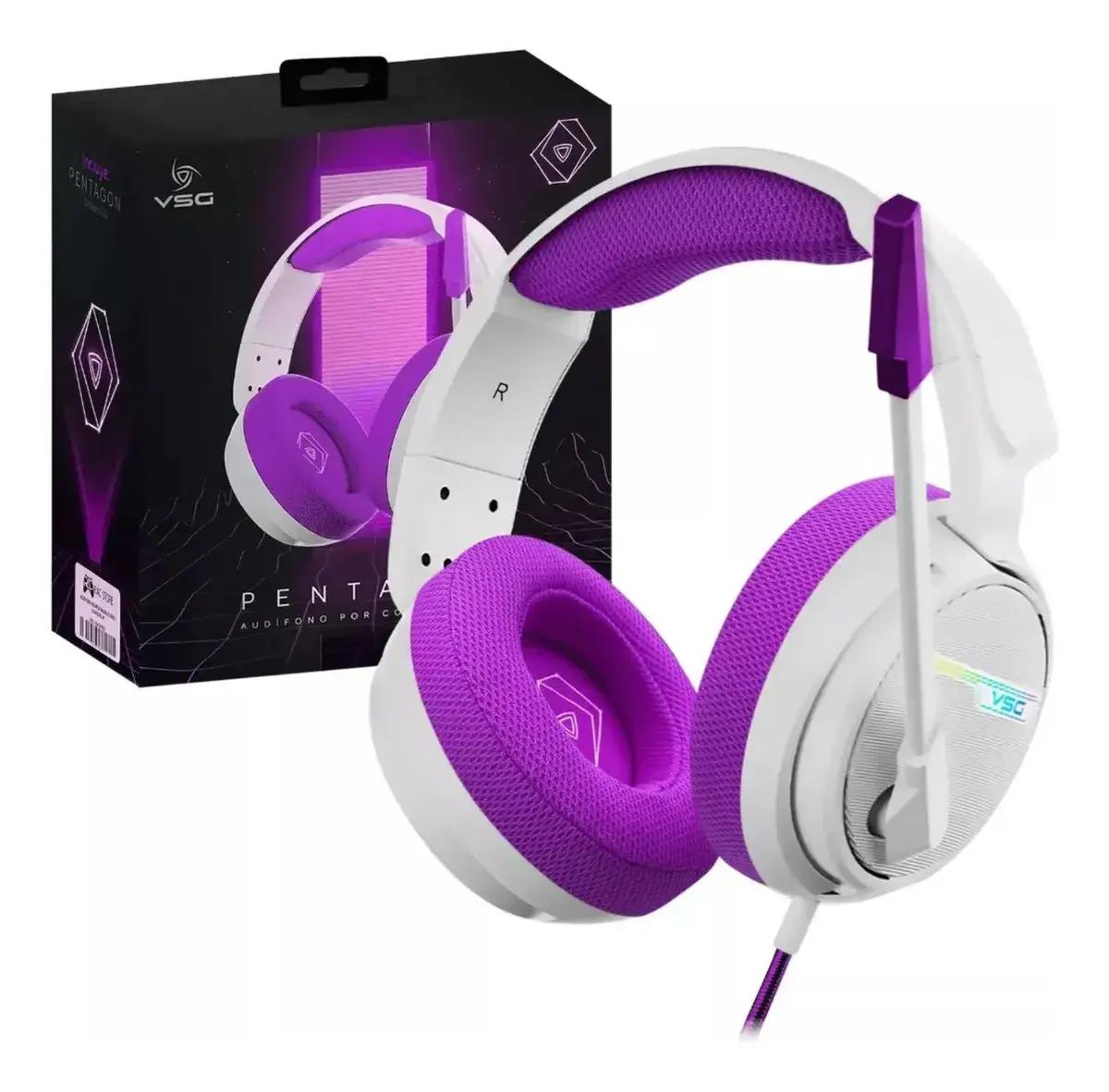 Diadema VSG Pentagon Púrpura - Audio Gamer - Imagen 3 Diadema VSG Pentagon Púrpura - Audio Gamer - Imagen 3