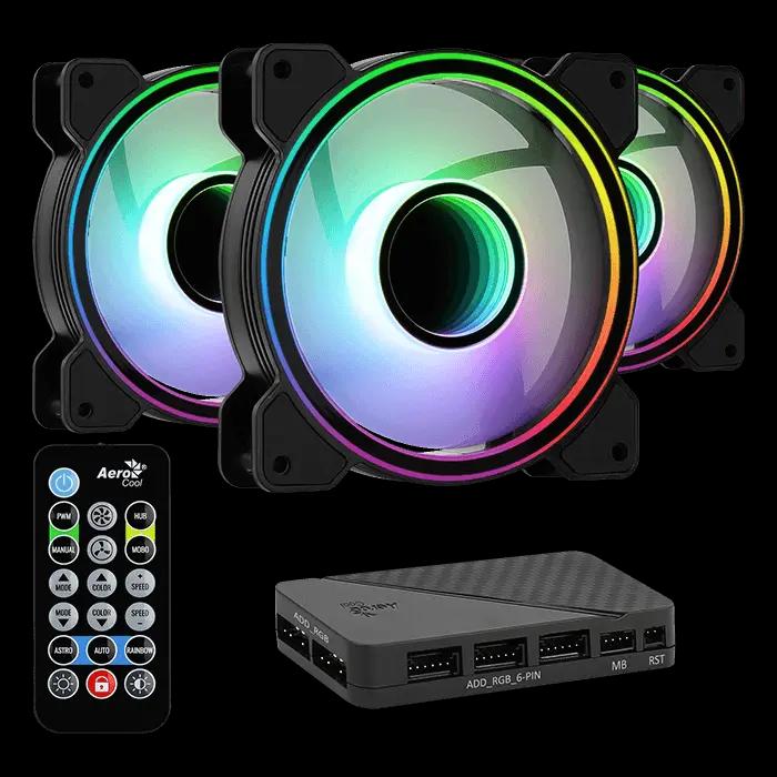 Kit Aerocool Mirage 12 Pro ARGB Ventiladores + Hub - Refrigeracion - Imagen 1 Kit Aerocool Mirage 12 Pro ARGB Ventiladores + Hub - Refrigeracion - Imagen 1