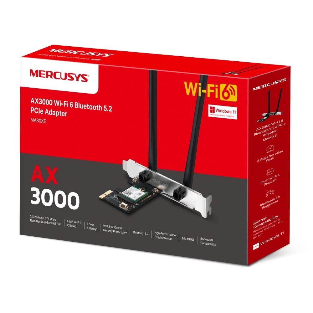 Adaptador de red MERCUSYS PCIe AX3000 Wi-Fi 6 Bluetooth 5.2 - Componentes - Imagen 4 Adaptador de red MERCUSYS PCIe AX3000 Wi-Fi 6 Bluetooth 5.2 - Componentes - Imagen 4