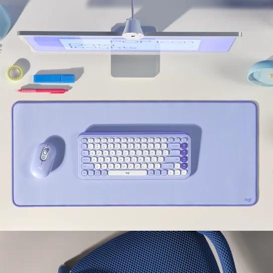 Combo Teclado + Mouse Inalámbricos Logitech POP Icon Color Lila y Blanco - Componentes - Imagen 3 Combo Teclado + Mouse Inalámbricos Logitech POP Icon Color Lila y Blanco - Componentes - Imagen 3