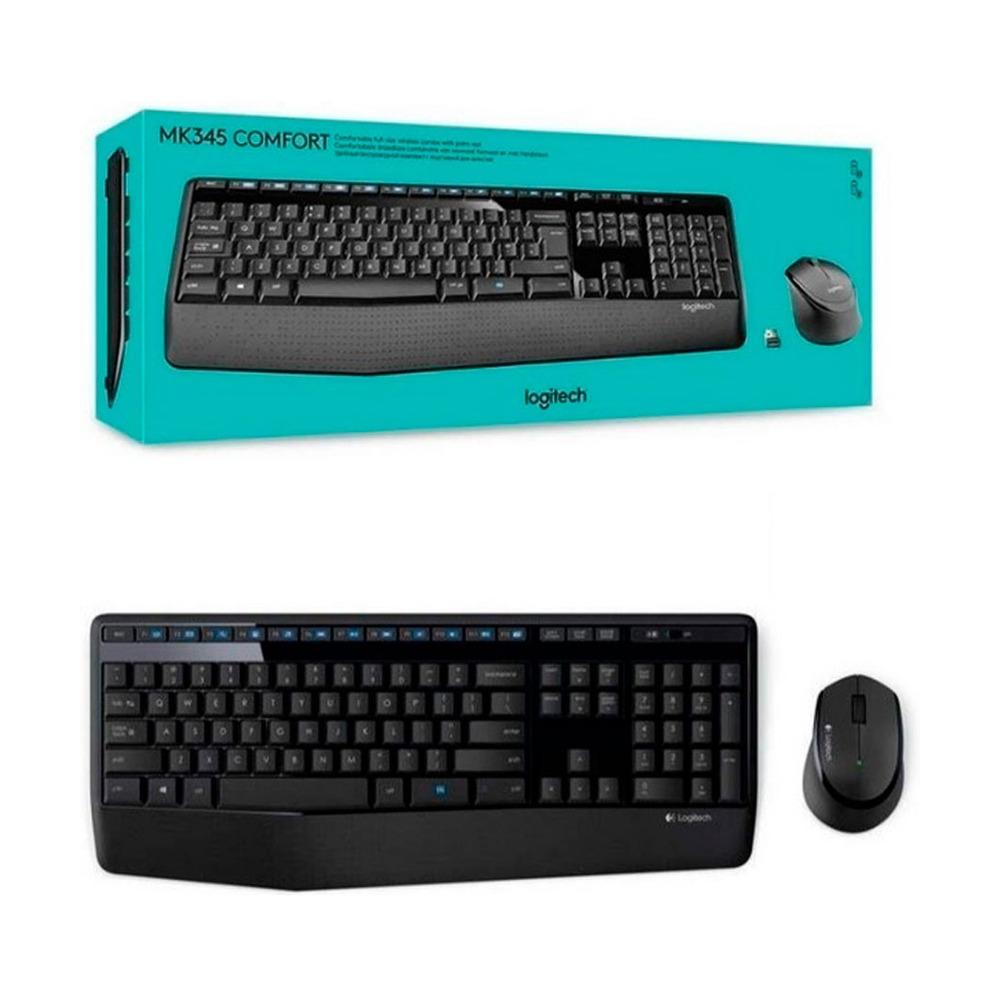Combo Teclado + Mouse Inalámbricos Logitech MK345 Color Negro - Componentes Combo Teclado + Mouse Inalámbricos Logitech MK345 Color Negro - Componentes