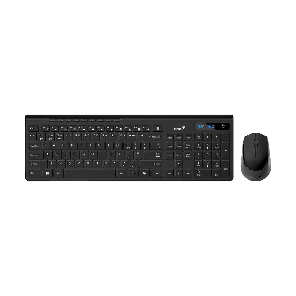 Combo Teclado + Mouse Inalámbricos Genius SlimStar 8230 Color Negro - Componentes Combo Teclado + Mouse Inalámbricos Genius SlimStar 8230 Color Negro - Componentes